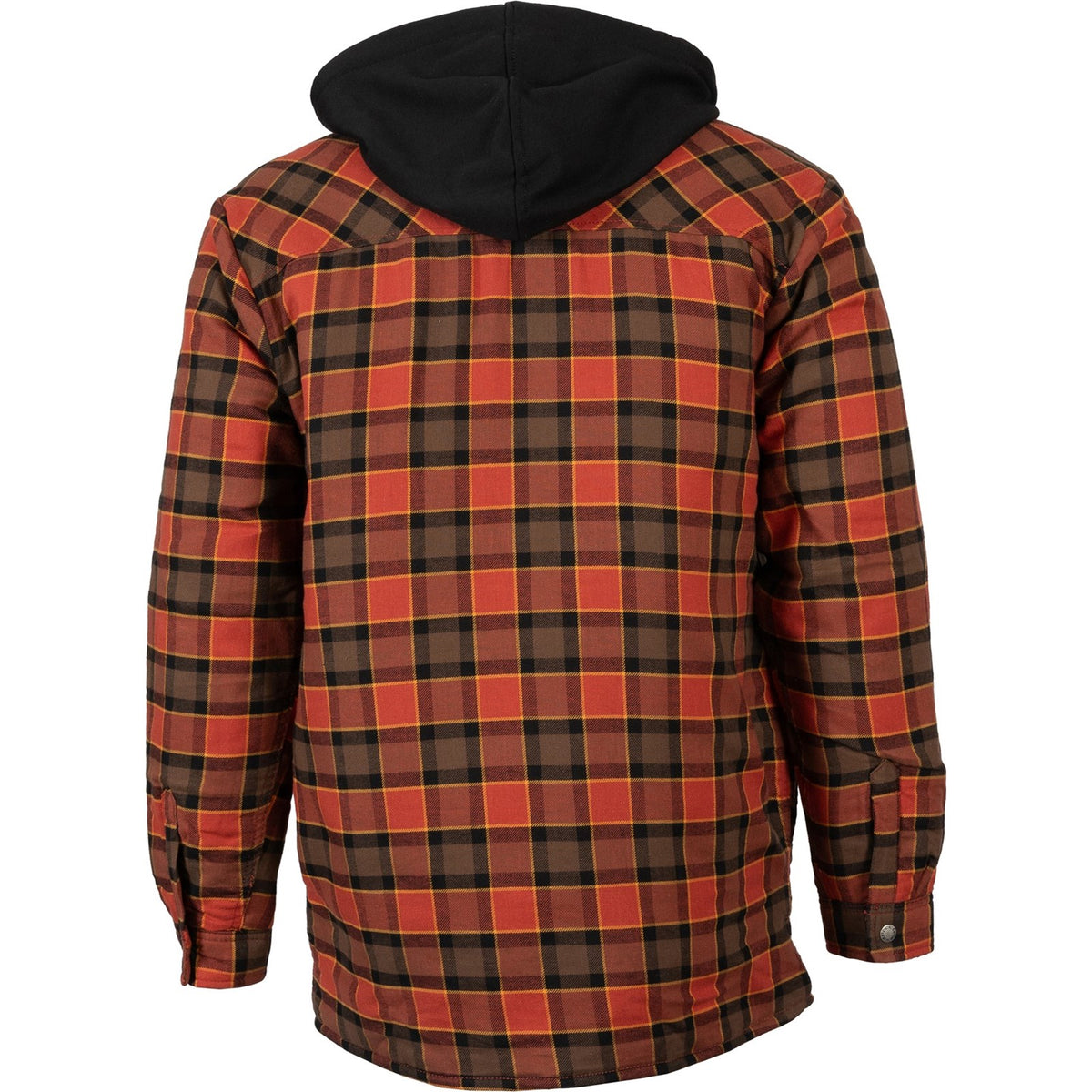 Dickies Mens Fleece Hooded Flannel Shirt Red Ochre
