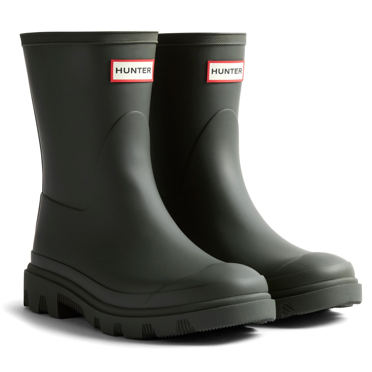 Hunter Unisex Downpour Short Boot Dark Olive
