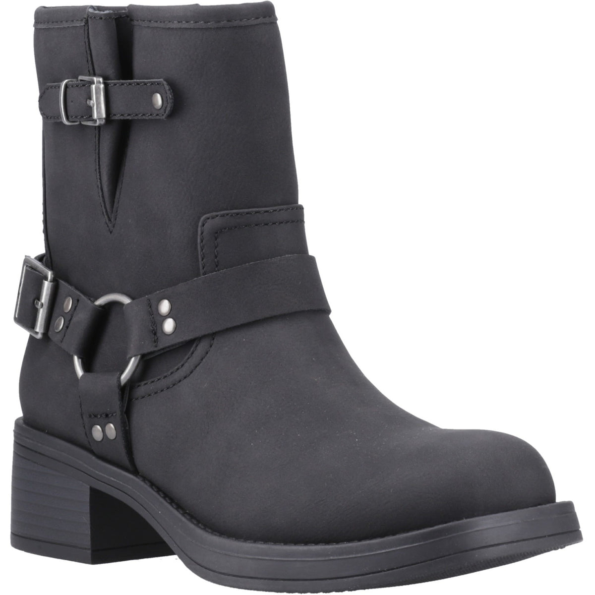 Rocket Dog Womens Nino Mid Biker Boots Black