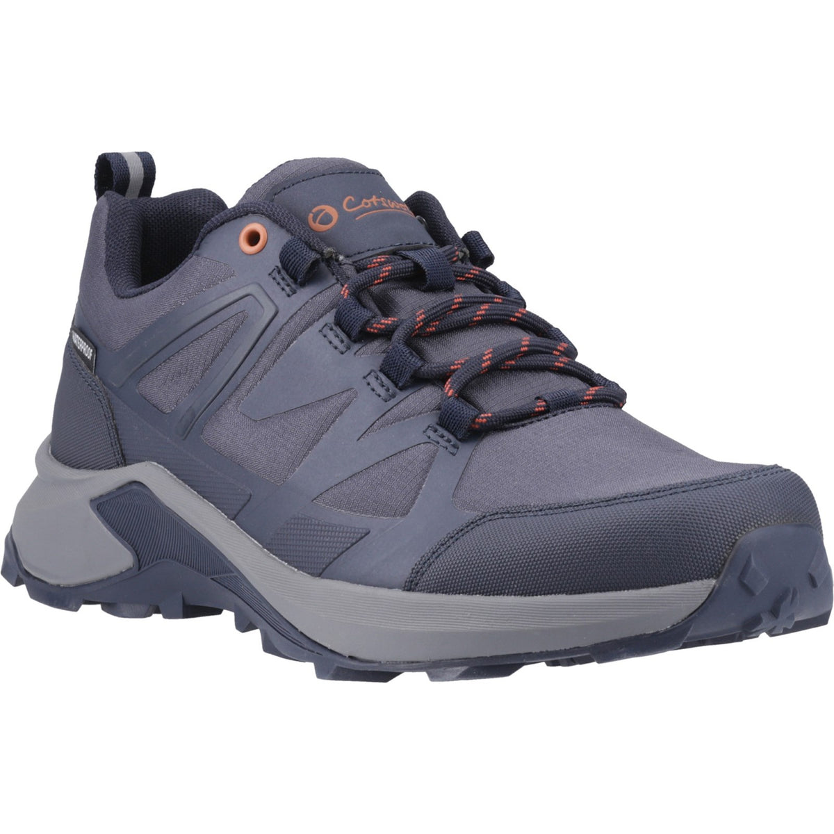 Cotswold Mens Horton Low Recycled Hiking Shoes WP Navy