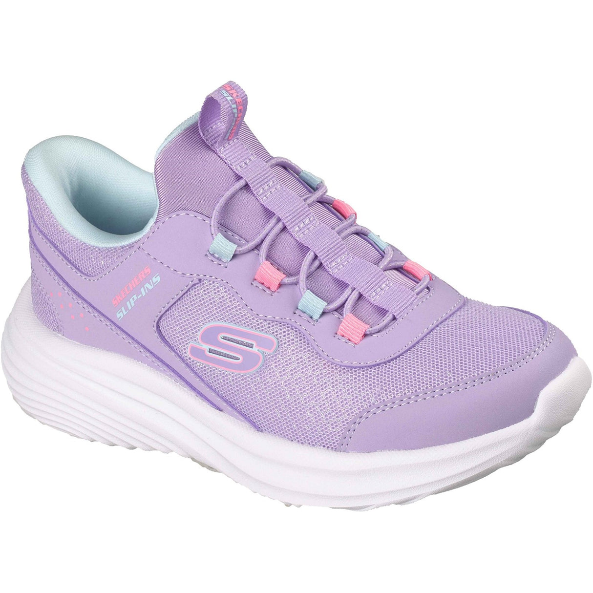 Skechers Junior Girls Bounder Pro Trainer Lavender