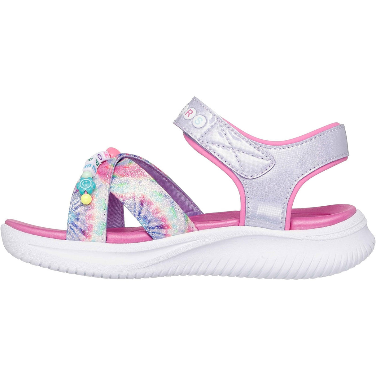 Skechers Junior Girls Jumpsters Tie Dye BFFs Sandal Lavender/Multi