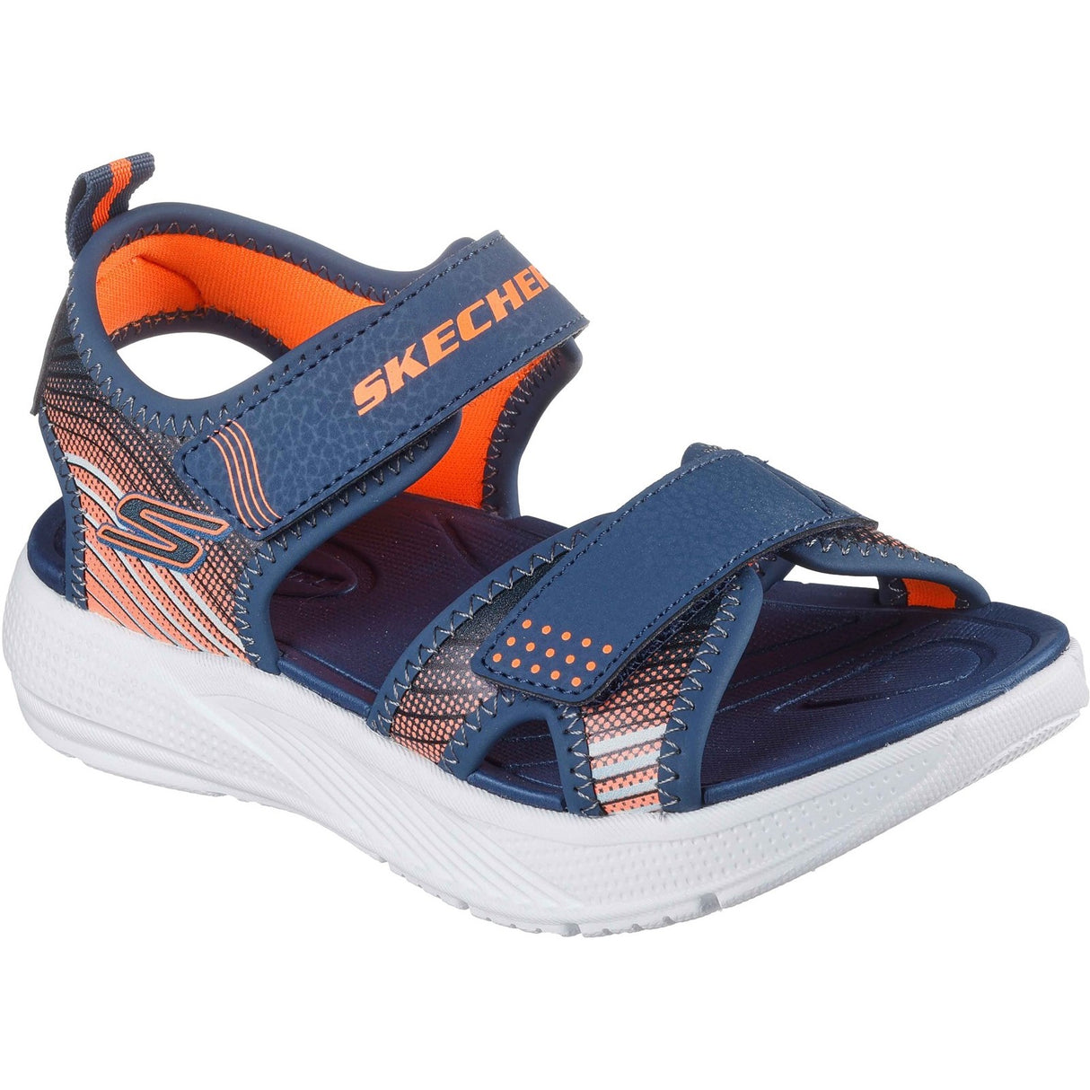 Skechers Junior Boys Navy/Orange
