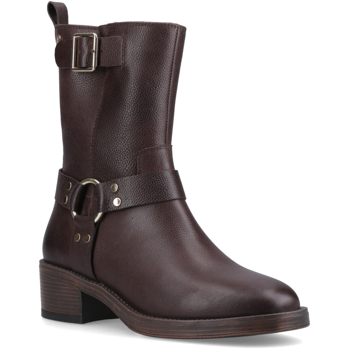 Hush Puppies Womens Althea Buckle Boot BROWN