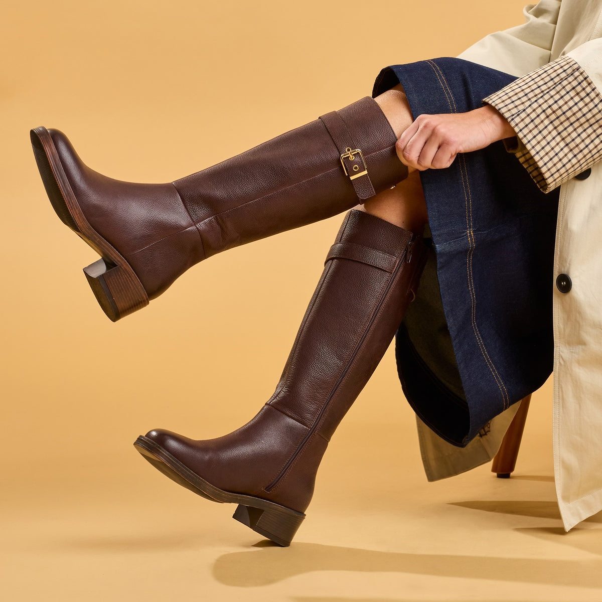 Hush Puppies Womens Anita Long Boot BROWN