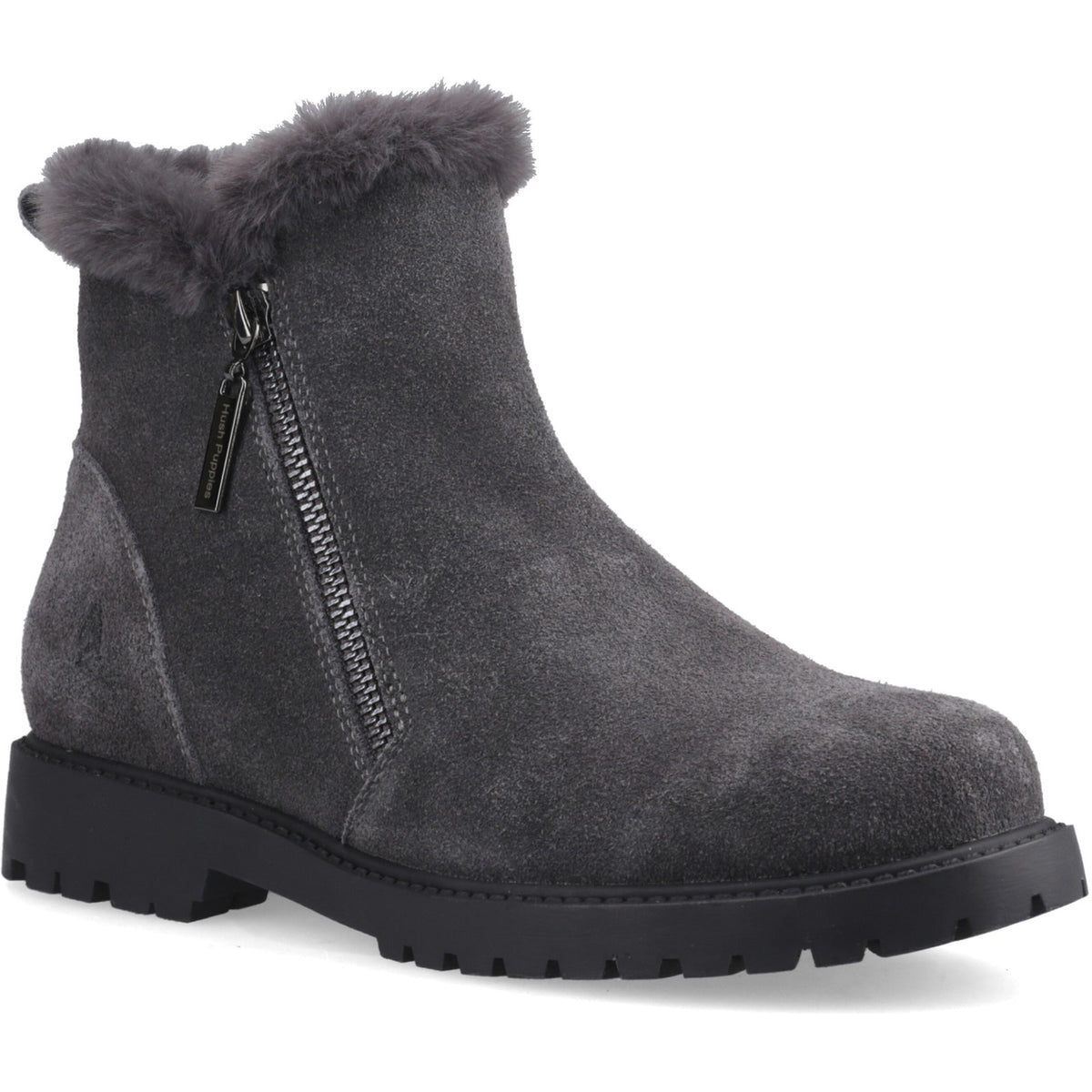 Hush Puppies Womens Hollis Zip Boot GREY
