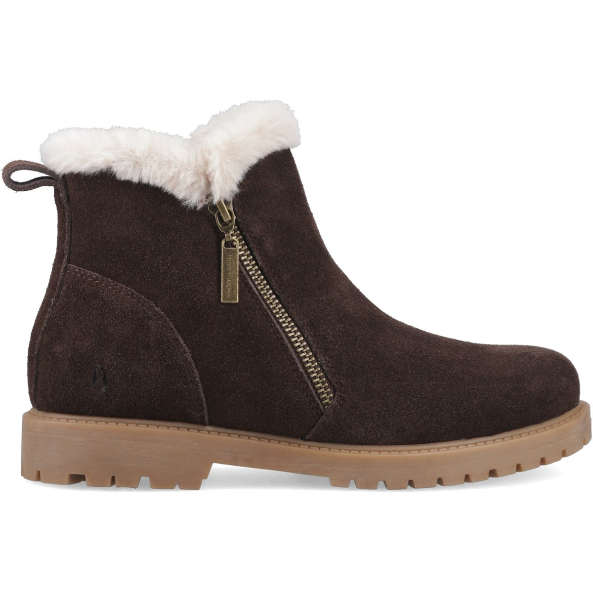 Hush Puppies Womens Hollis Zip Boot CHOCOLATE