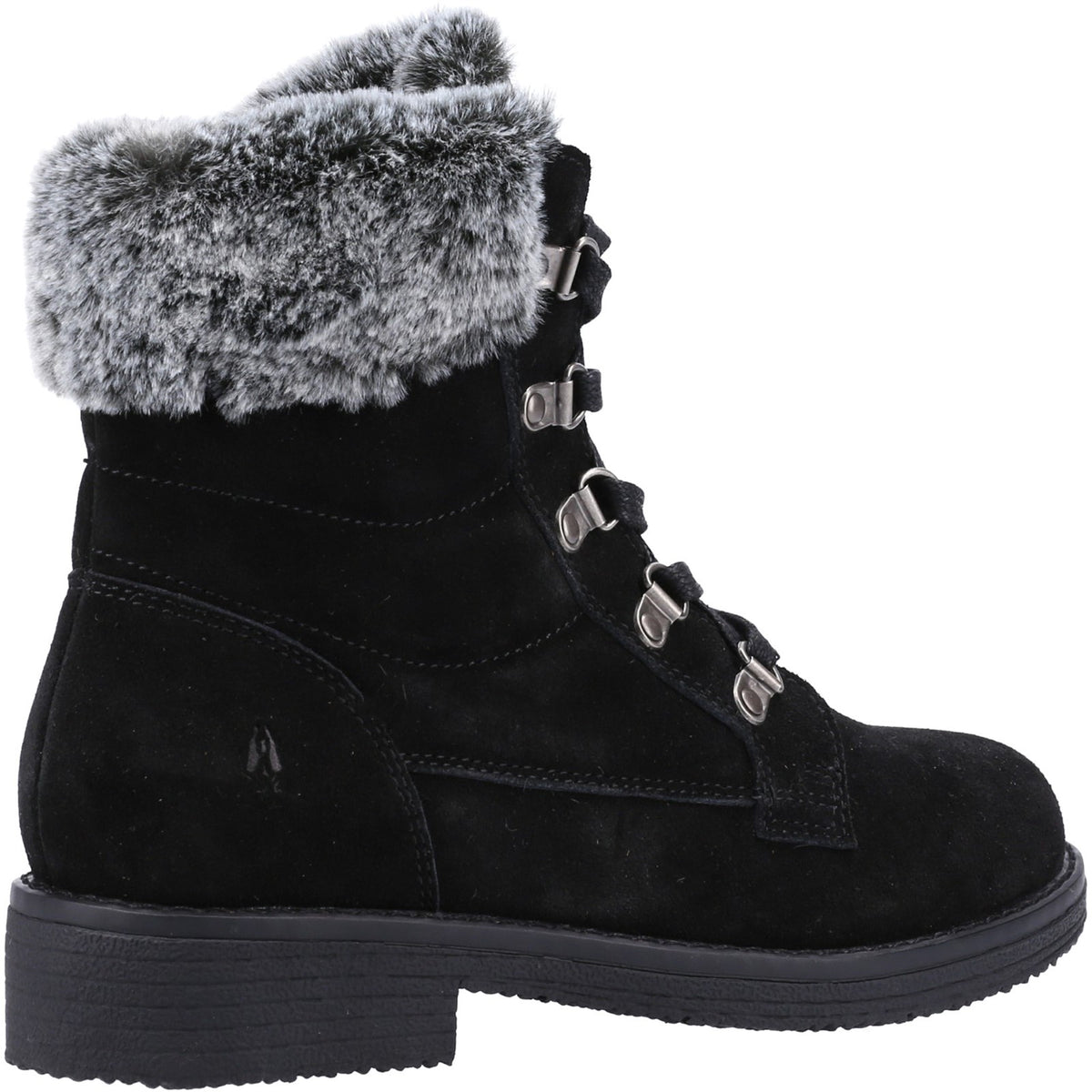 Hush Puppies Womens Florence Wide Fit Boot BLACK