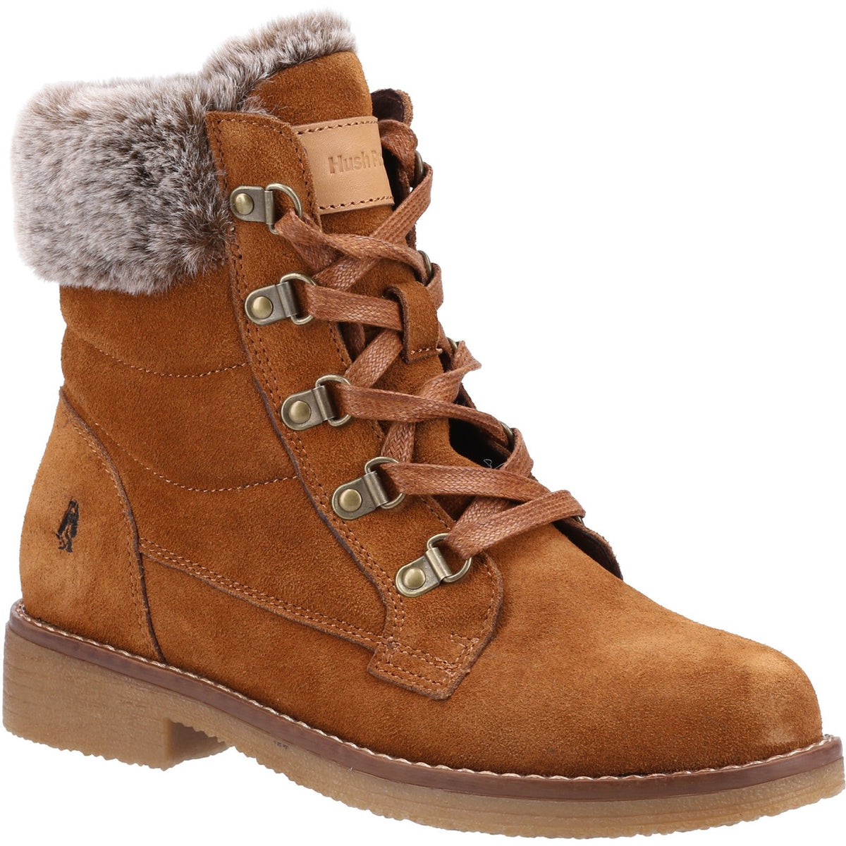 Hush Puppies Womens Florence Wide Fit Boot TAN