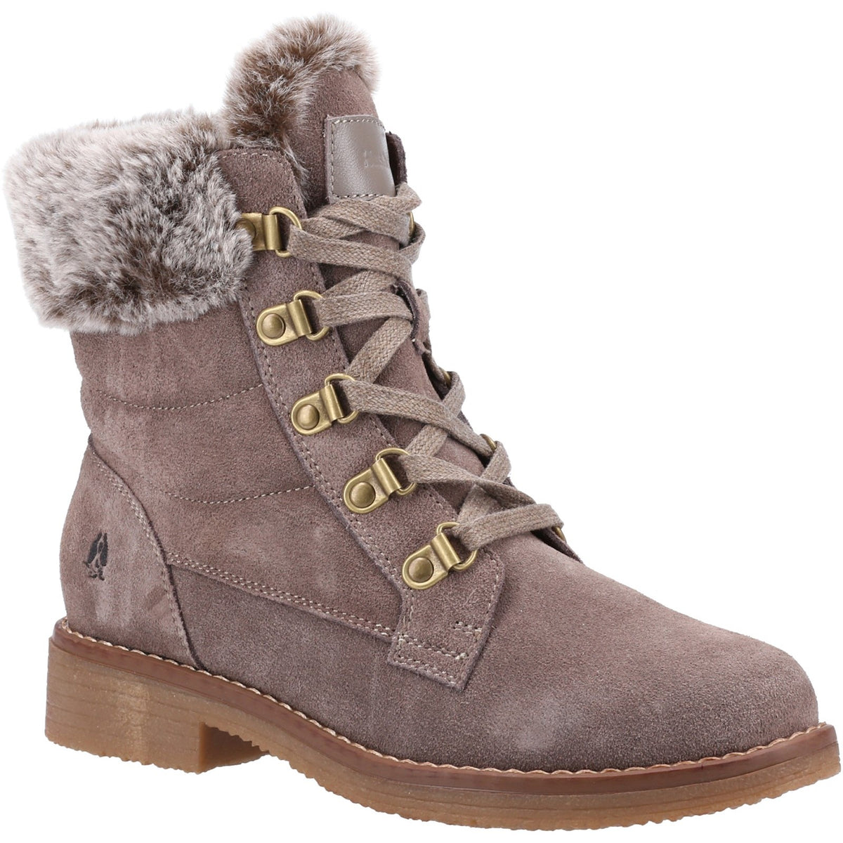 Hush Puppies Womens Florence Wide Fit Boot TAUPE