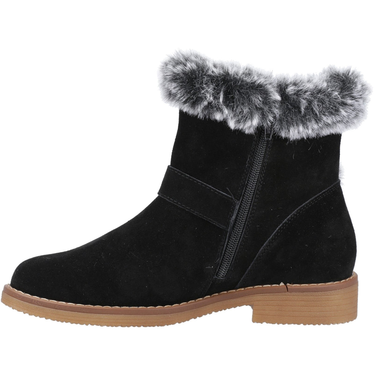 Hush Puppies Womens Hannah Wide Fit Boot BLACK