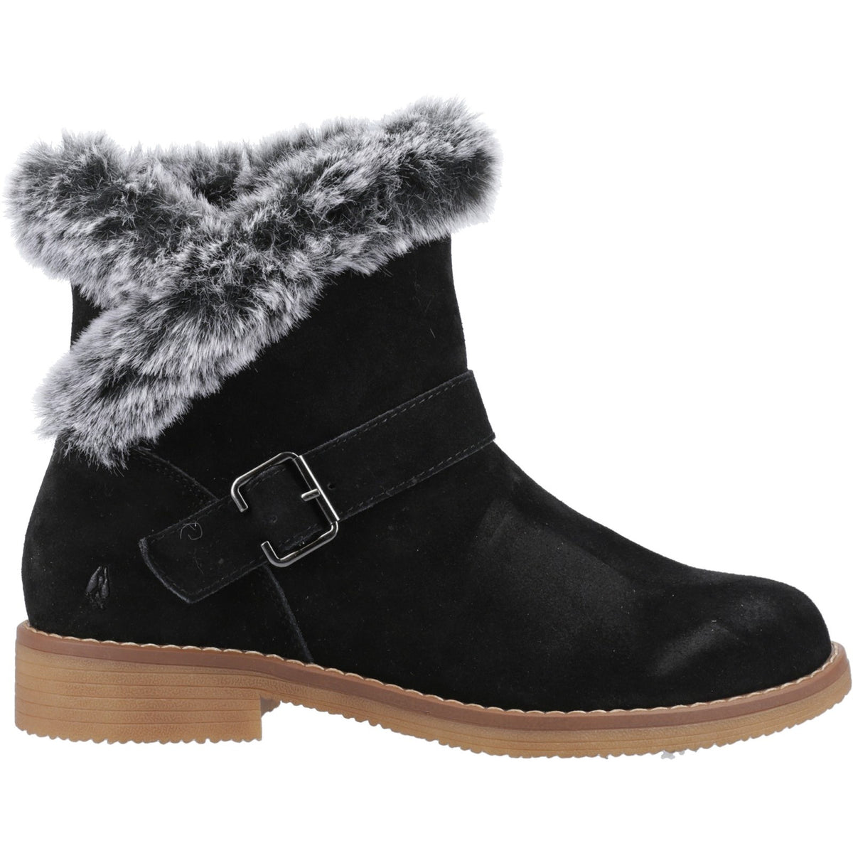 Hush Puppies Womens Hannah Wide Fit Boot BLACK
