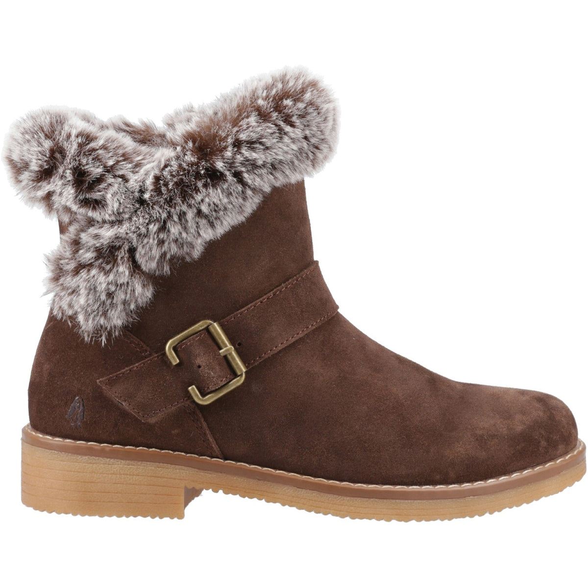 Hush Puppies Womens Hannah Wide Fit Boot Chocolate