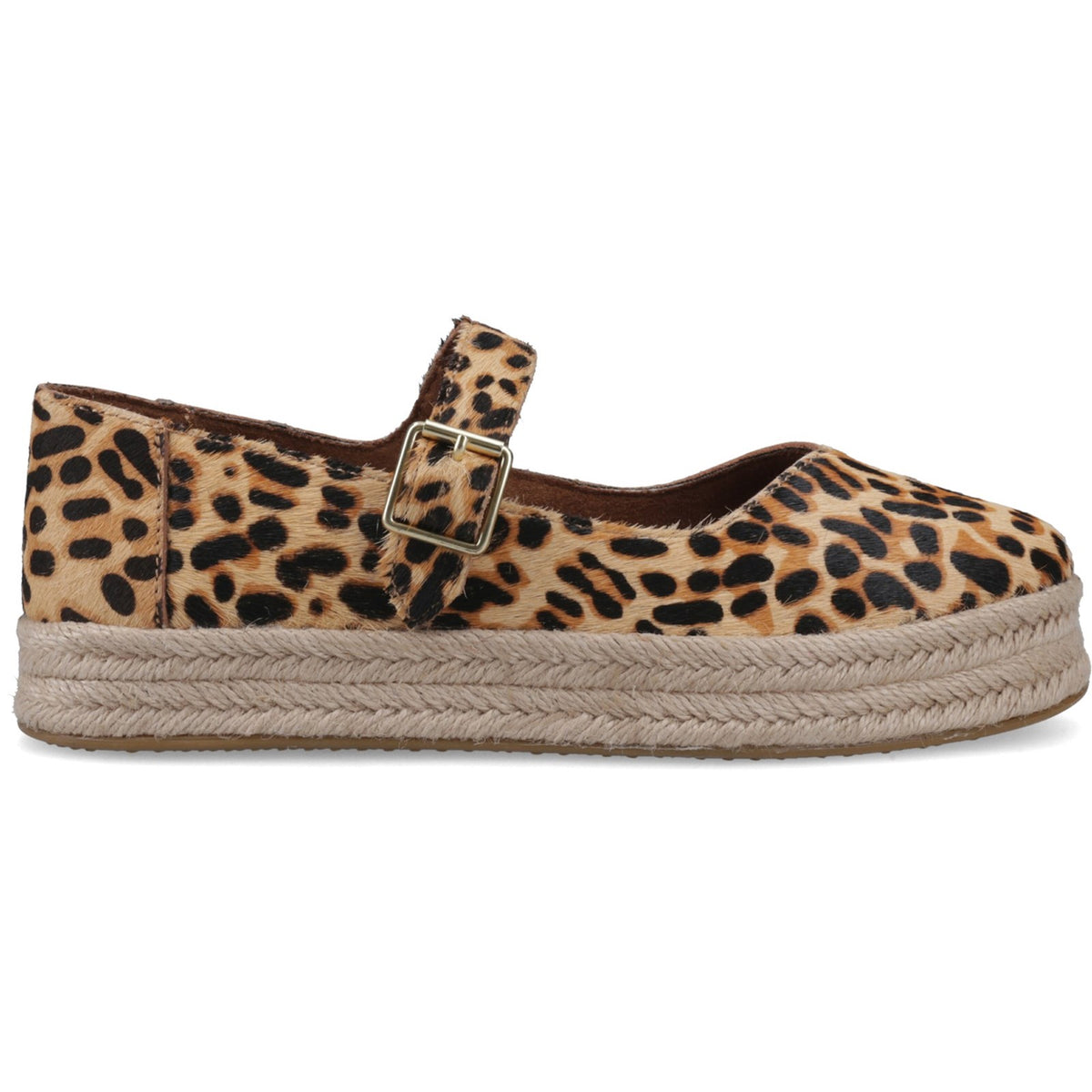 TOMS Womens Carolina Mary Jane Brown Sugar Leopard Print
