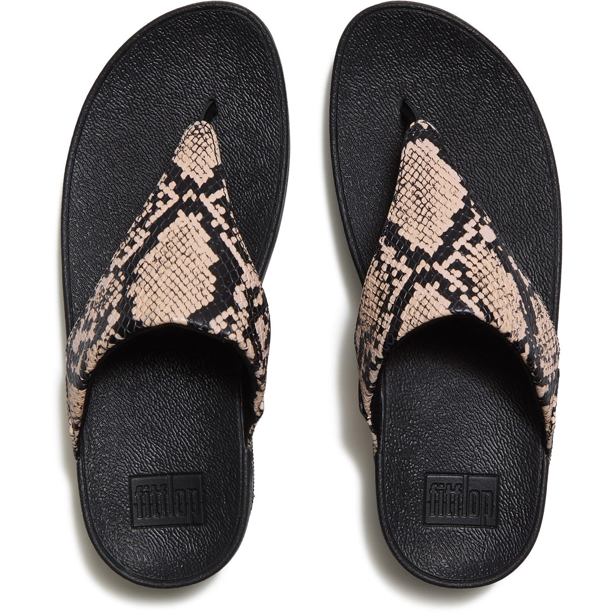 Fitflop Womens Lulu Toe Post Sandal Hazy Taupe/Black