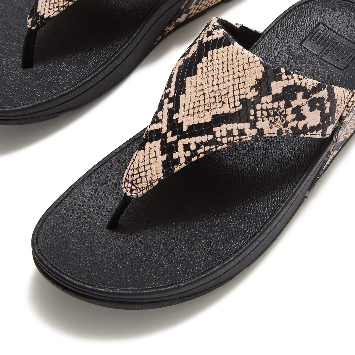 Fitflop Womens Lulu Toe Post Sandal Hazy Taupe/Black
