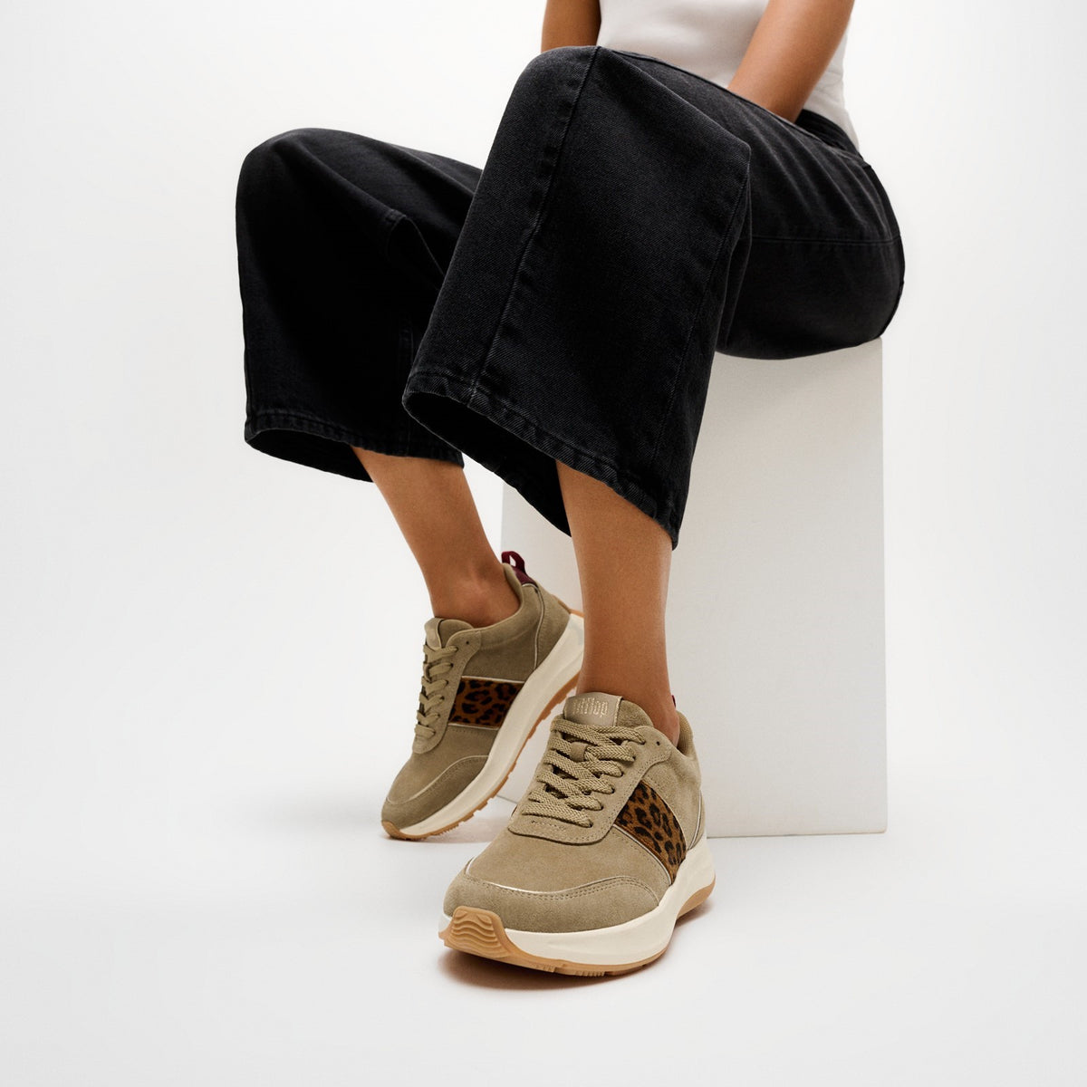 Fitflop Womens F-Mode Flow Sneaker Cappuccino