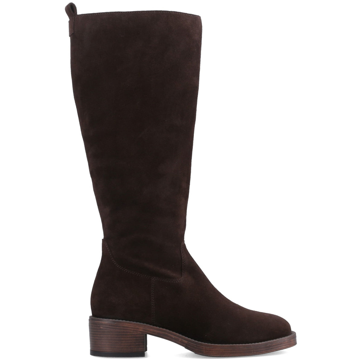 Hush Puppies Womens ANTONIA SUEDE LONG BOOT CHOCOLATE