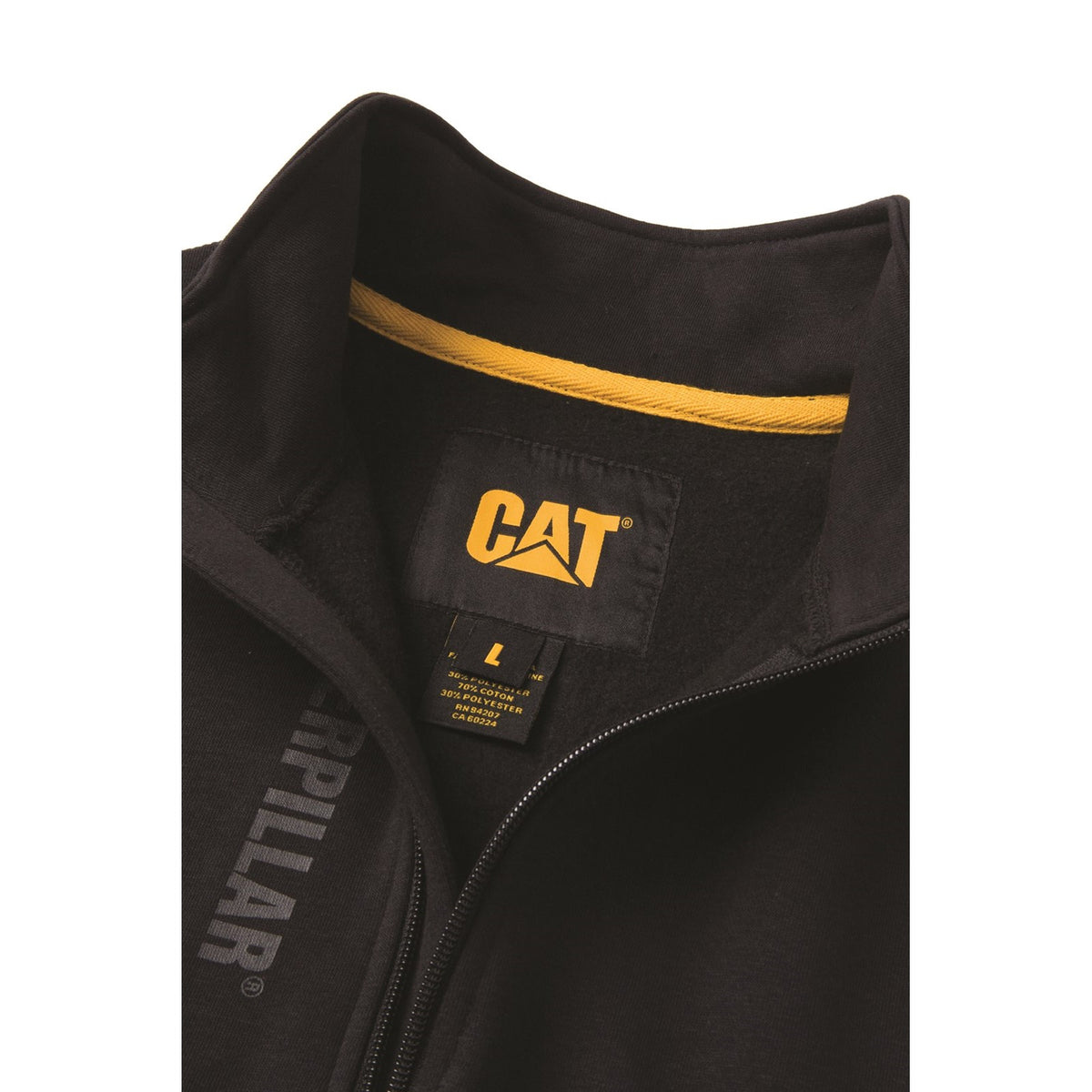 Caterpillar Unisex 1050027 Quarter Zip Sweatshirt Black