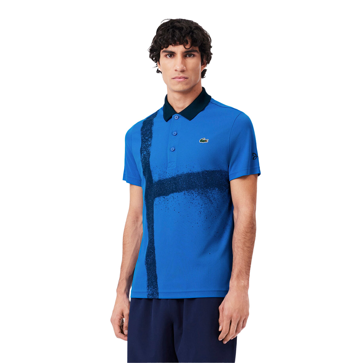 Lacoste Mens Novak Djokovic Tennis Polo Shirt Blue