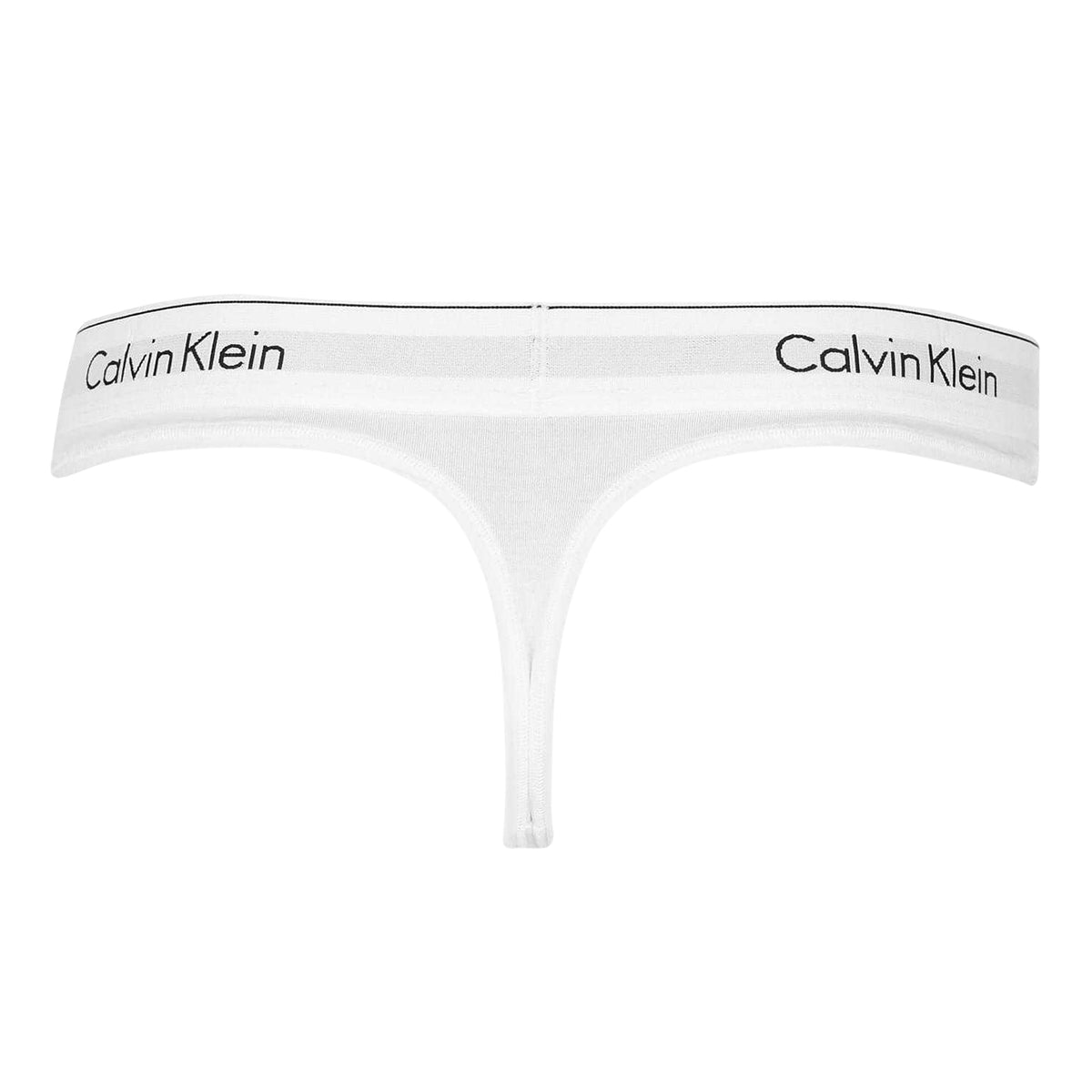 Calvin Klein Womens Logo Cotton Blend Thong White