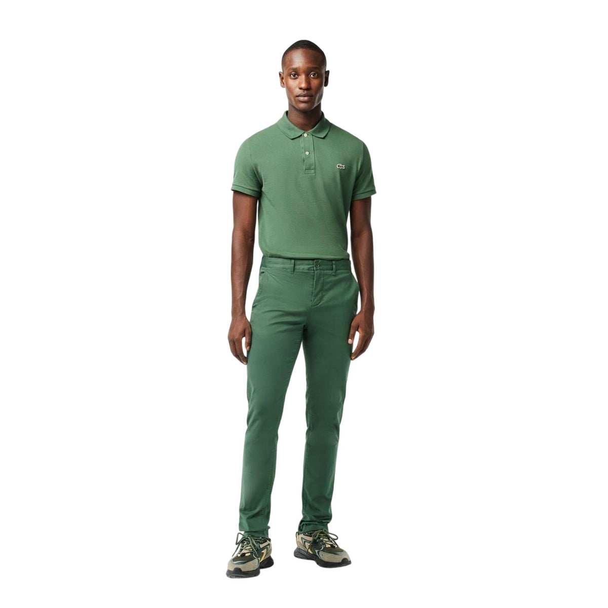 Lacoste Mens Organic Cotton Slim Chinos Sequoia Green