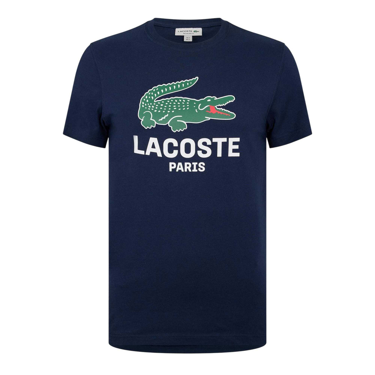 Lacoste Mens Paris Logo T-Shirt Navy Blue