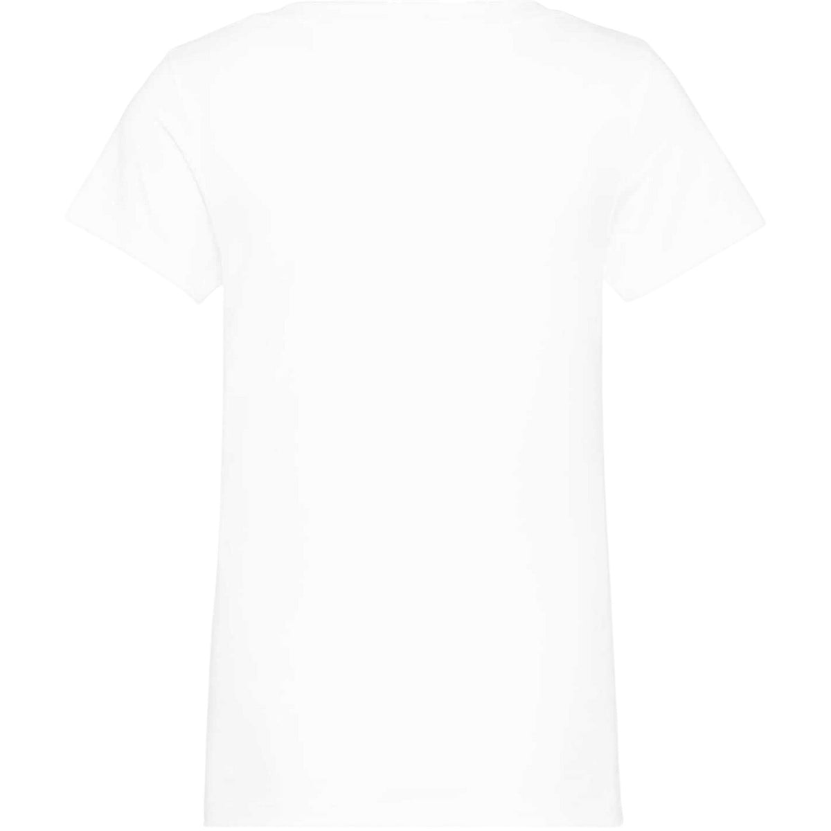Calvin Klein Womens Embroidered Stretch V Neck T-Shirt Bright White