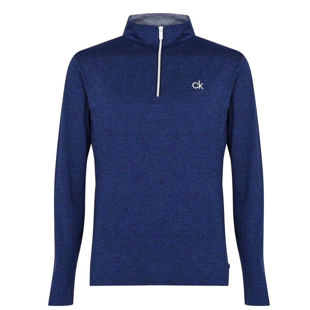 Calvin Klein Mens Albany Half Zip Golf Sweatshirt Navy Marl