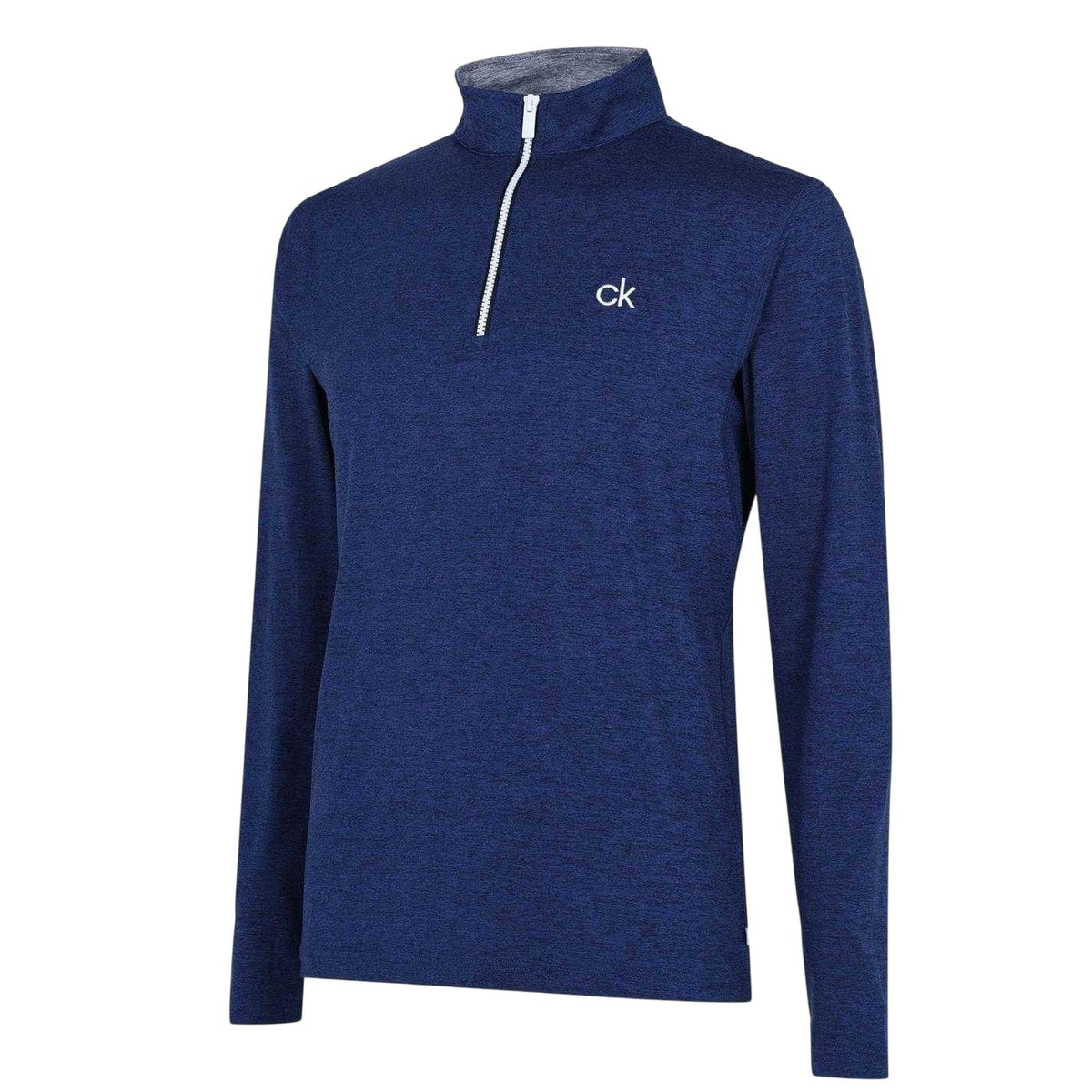 Calvin Klein Mens Albany Half Zip Golf Sweatshirt Navy Marl