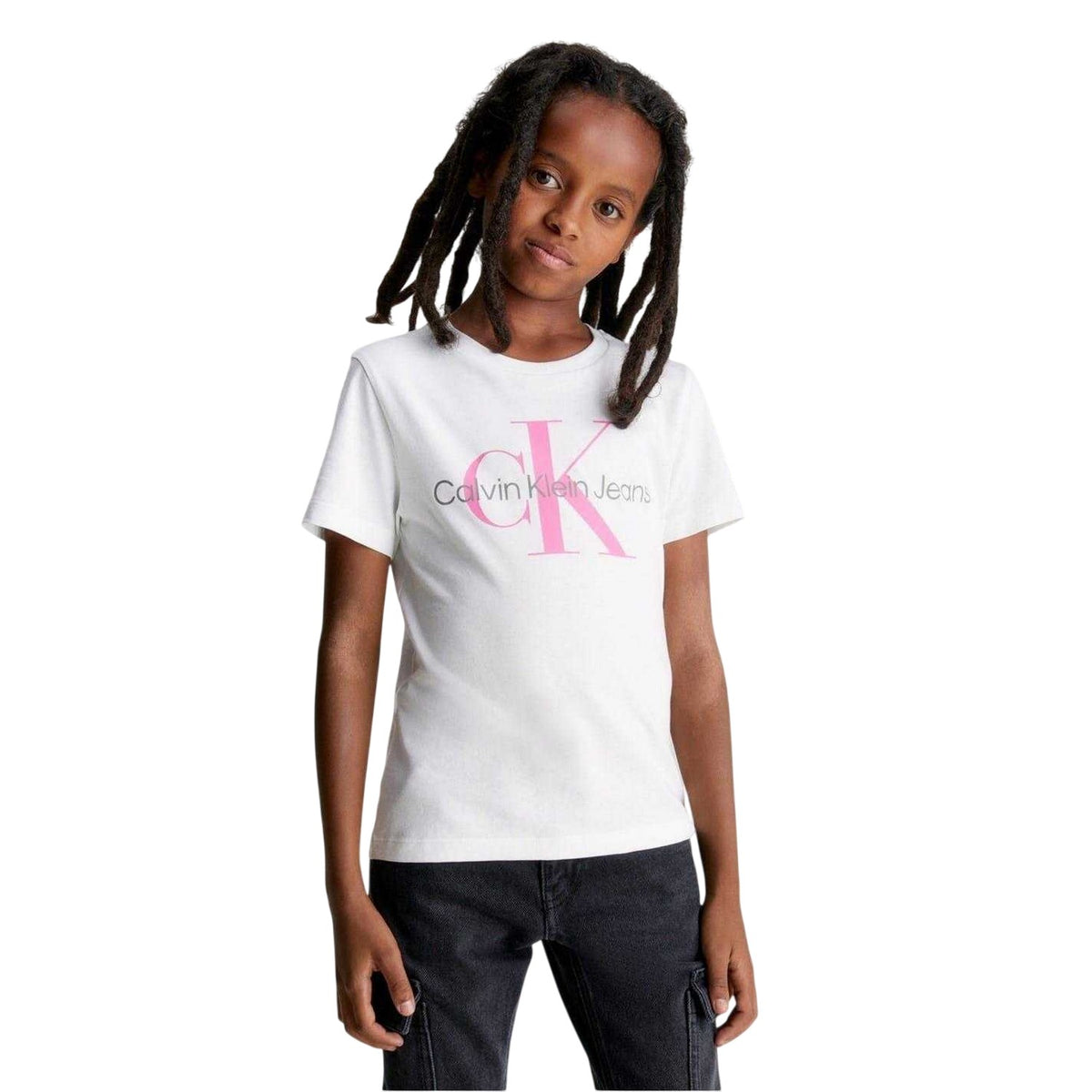 Calvin Klein Kids Monogram Cotton T-Shirt Bright White