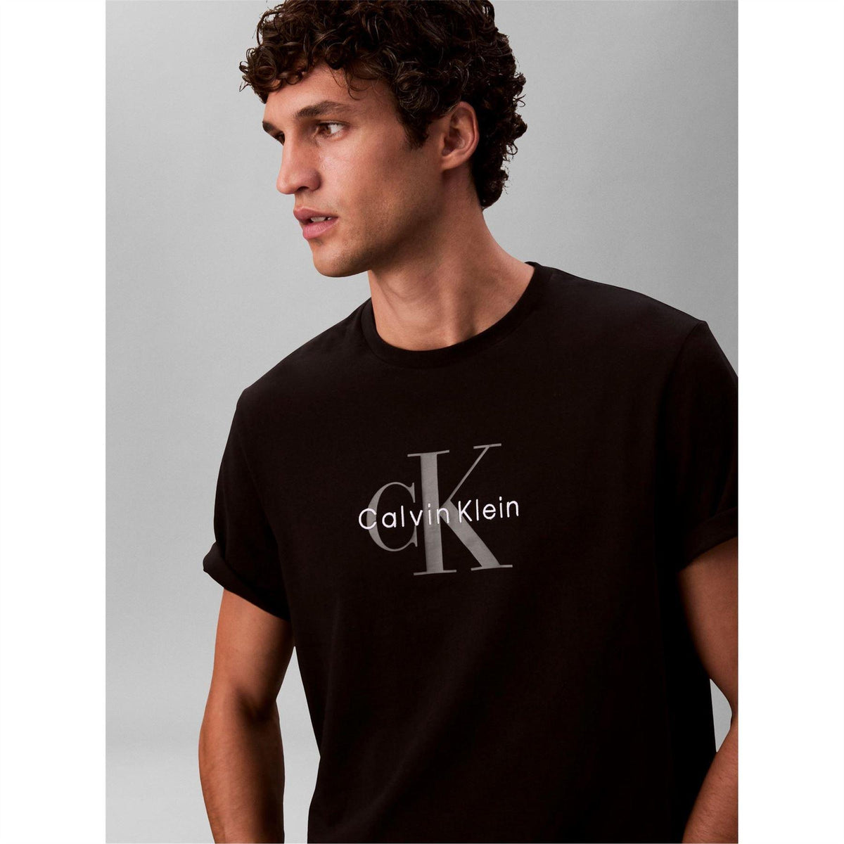 Calvin Klein Mens Monogram T-Shirt Black
