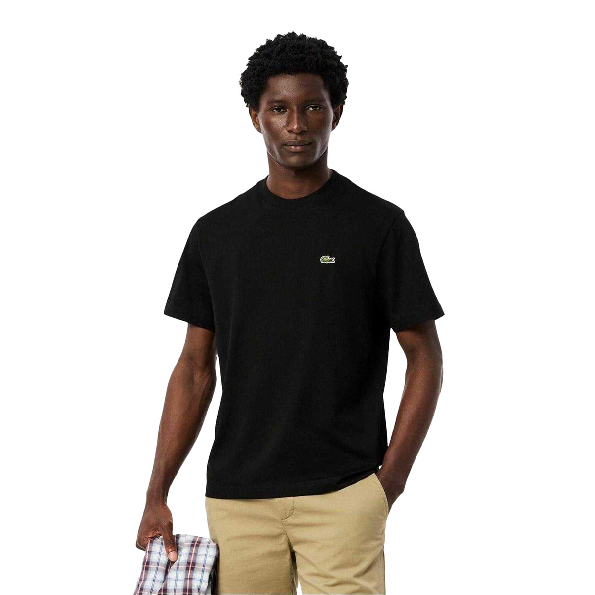 Lacoste Mens Embroidered Logo T-Shirt Black