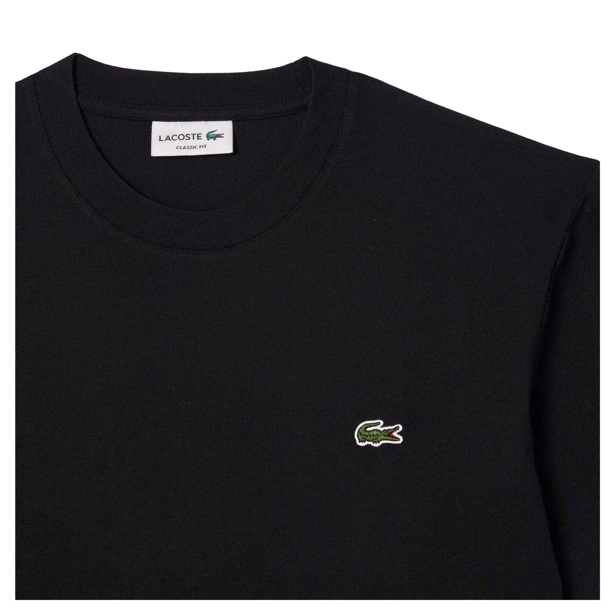 Lacoste Mens Embroidered Logo T-Shirt Black