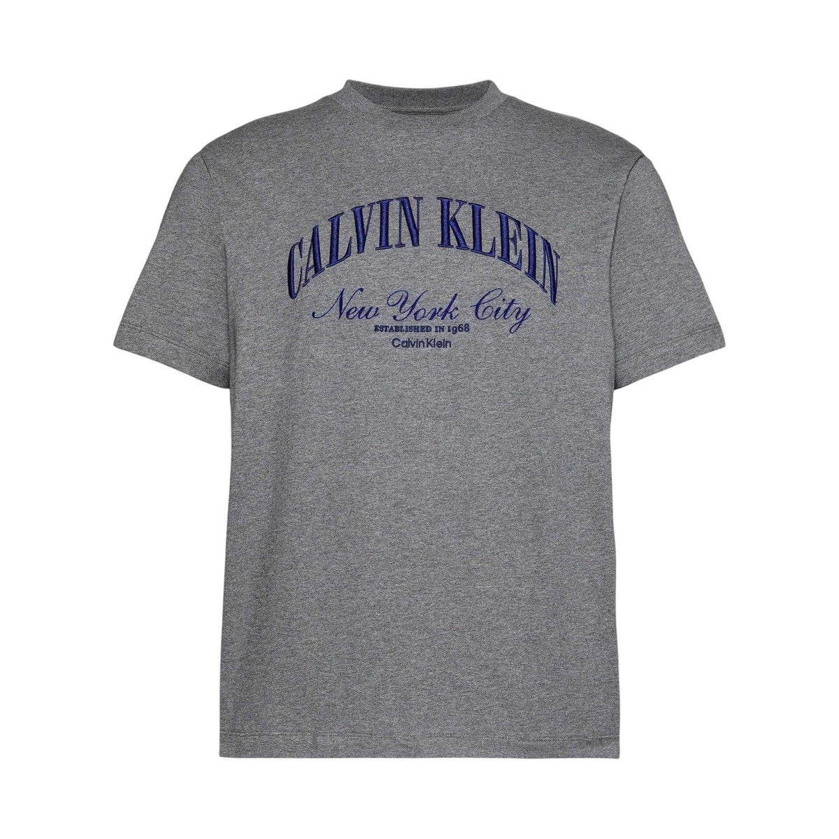 Calvin Klein Mens Logo T-Shirt Medium Heather Grey