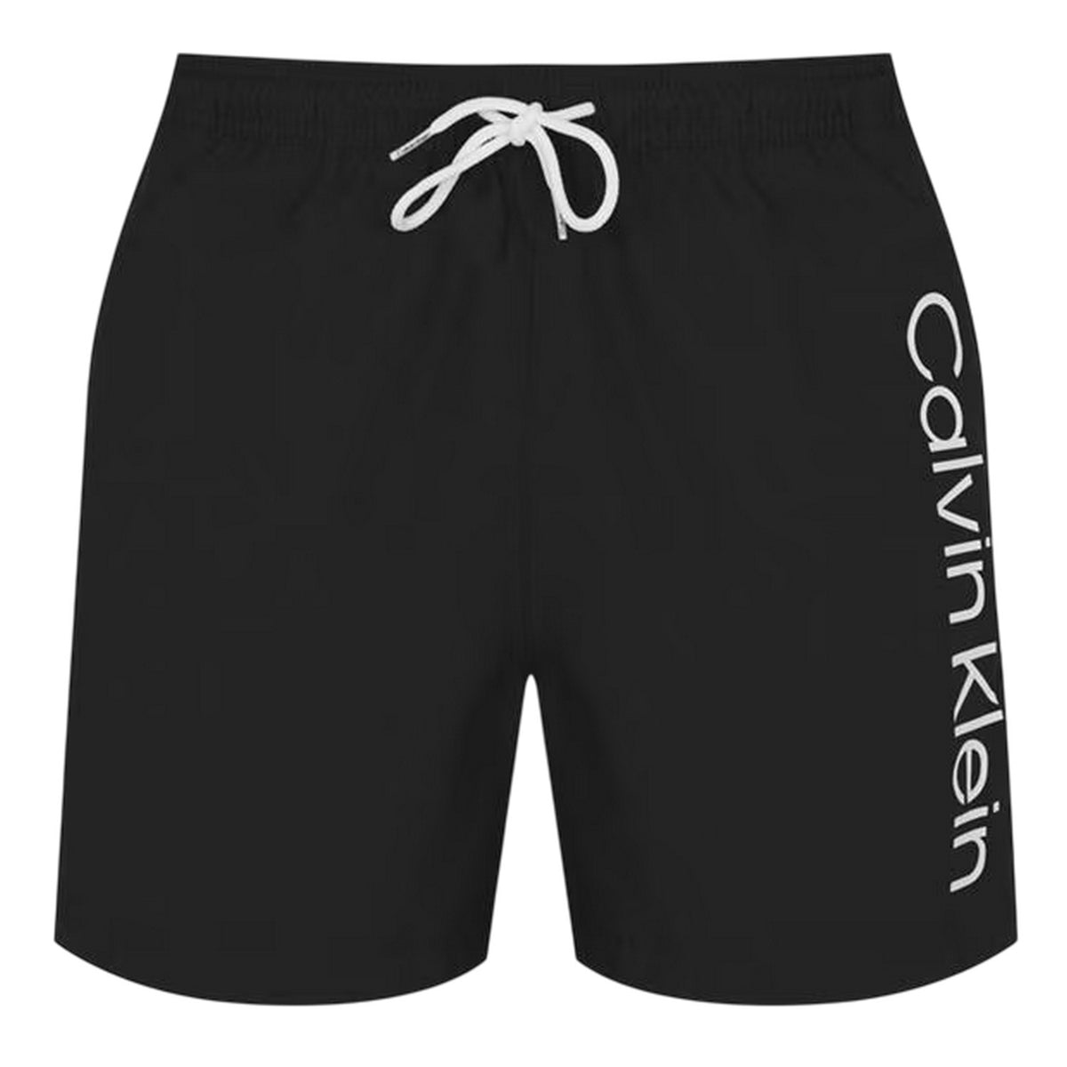 Calvin Klein Mens Logo Polyester Swim Shorts Black