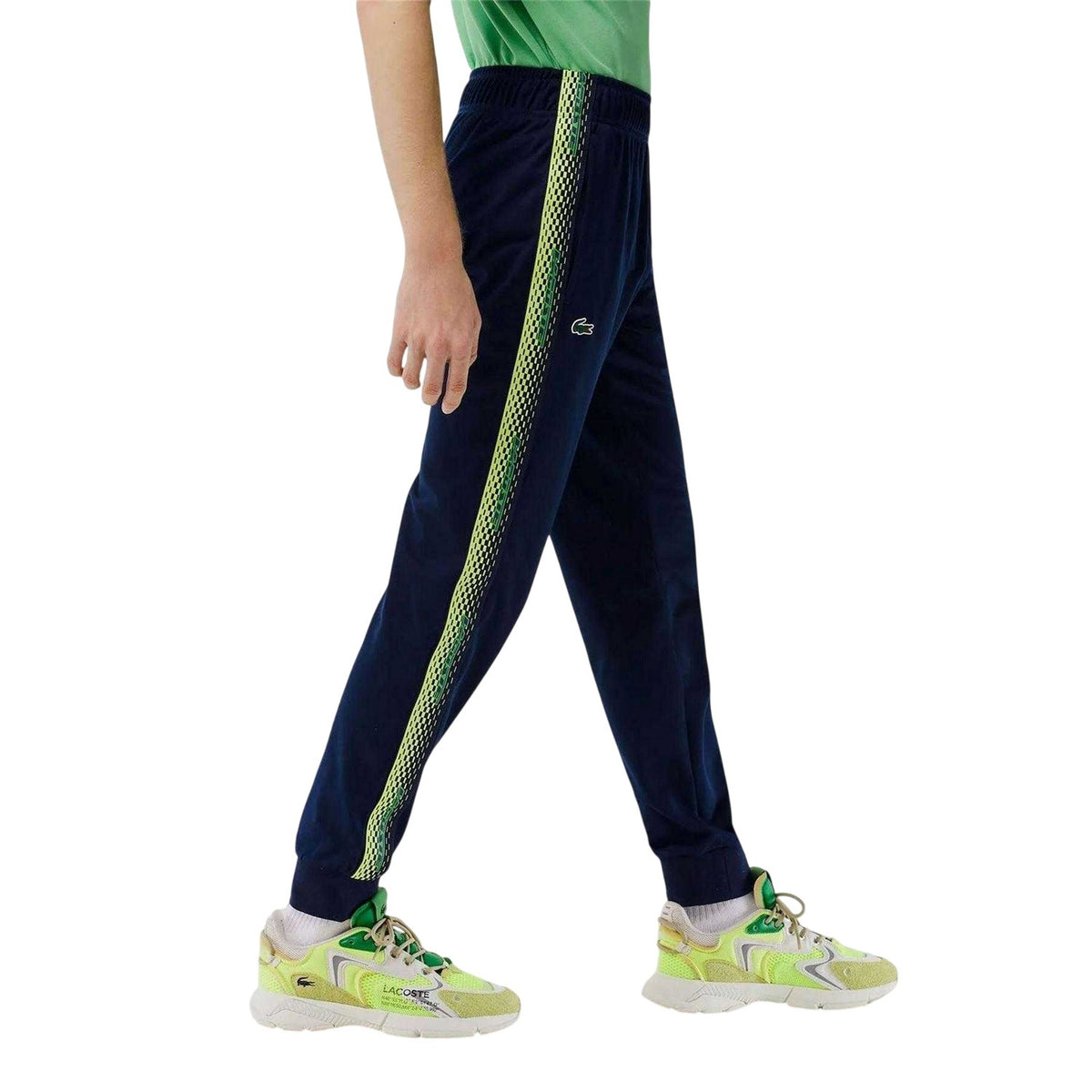 Lacoste Mens Logo Tapered Tennis Tracksuit Bottoms Navy Blue