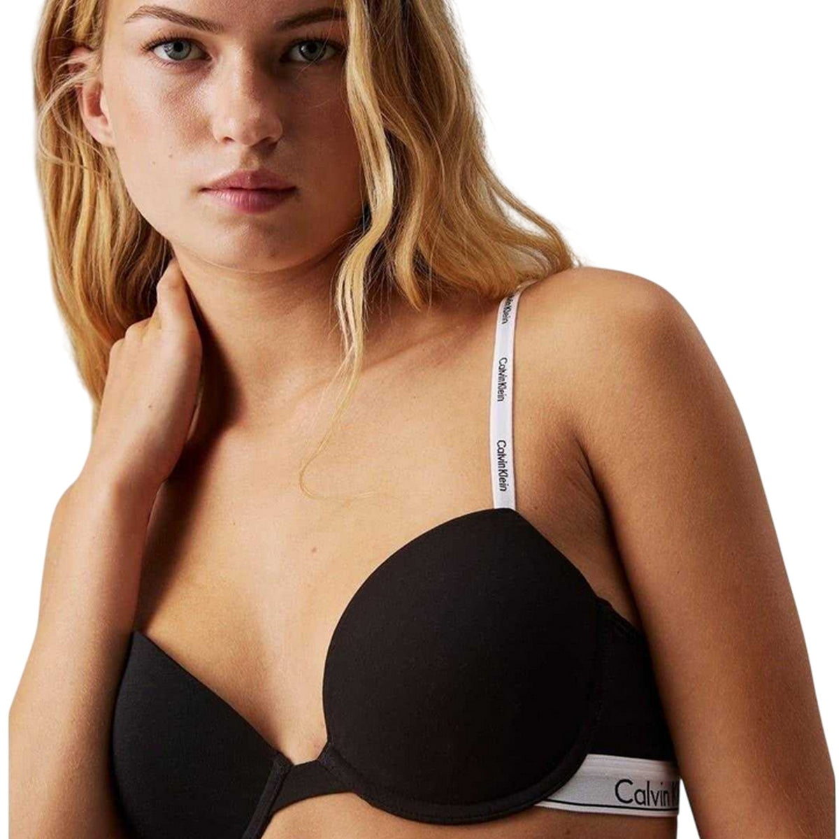 Calvin Klein Womens Modern Organic Cotton Bra Black