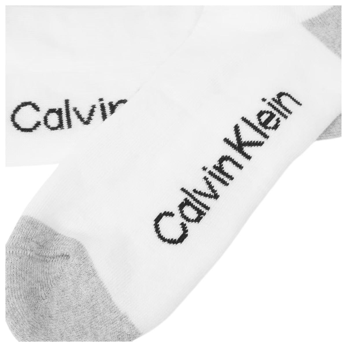 Calvin Klein Mens Logo Trainer Socks (Pack of 3) White