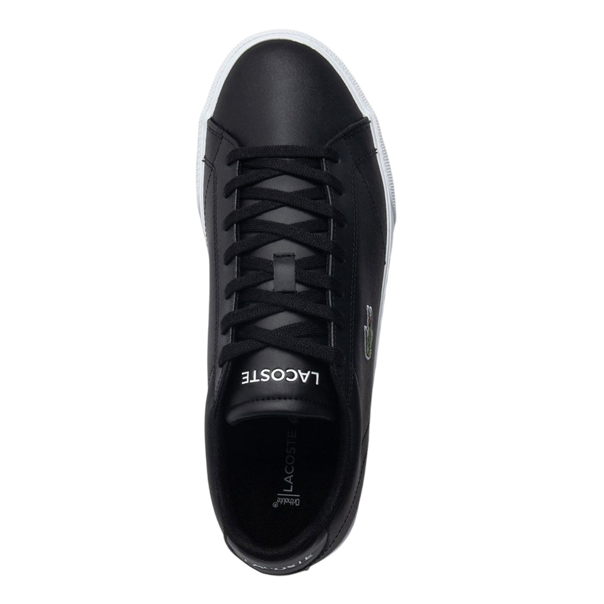 Lacoste Mens Lerond Pro Logo Leather Trainers Black/White