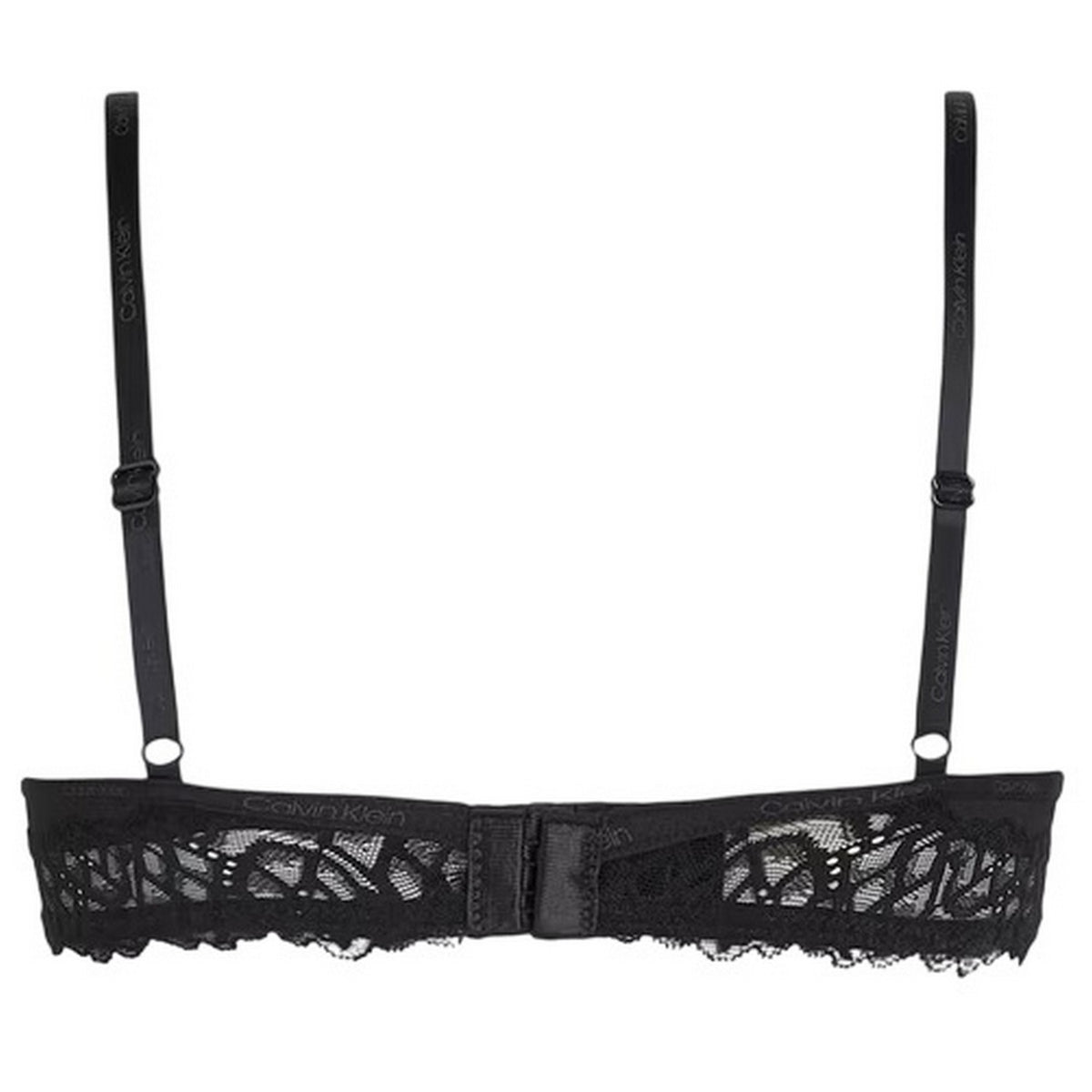 Calvin Klein Womens Attraction Lace Trim Push Up Bra Black