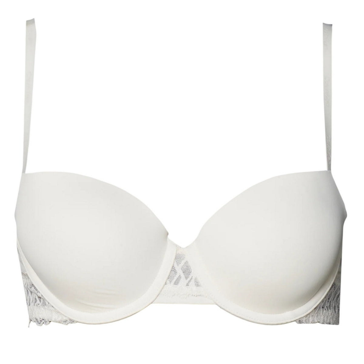 Calvin Klein Womens Attraction Lace Trim Push Up Bra Ivory