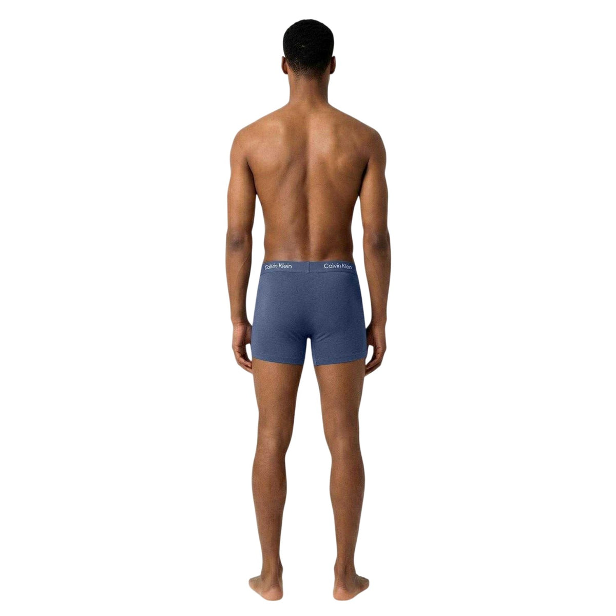 Calvin Klein Mens Cotton Blend Boxer Briefs (Pack of 3) Blue/Green/Grey