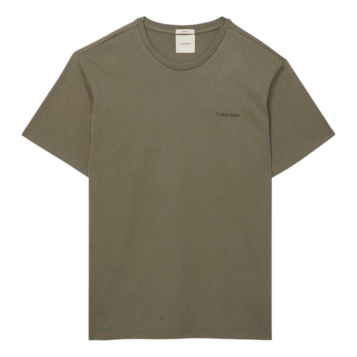 Calvin Klein Mens Small Logo T-Shirt Dusty Olive