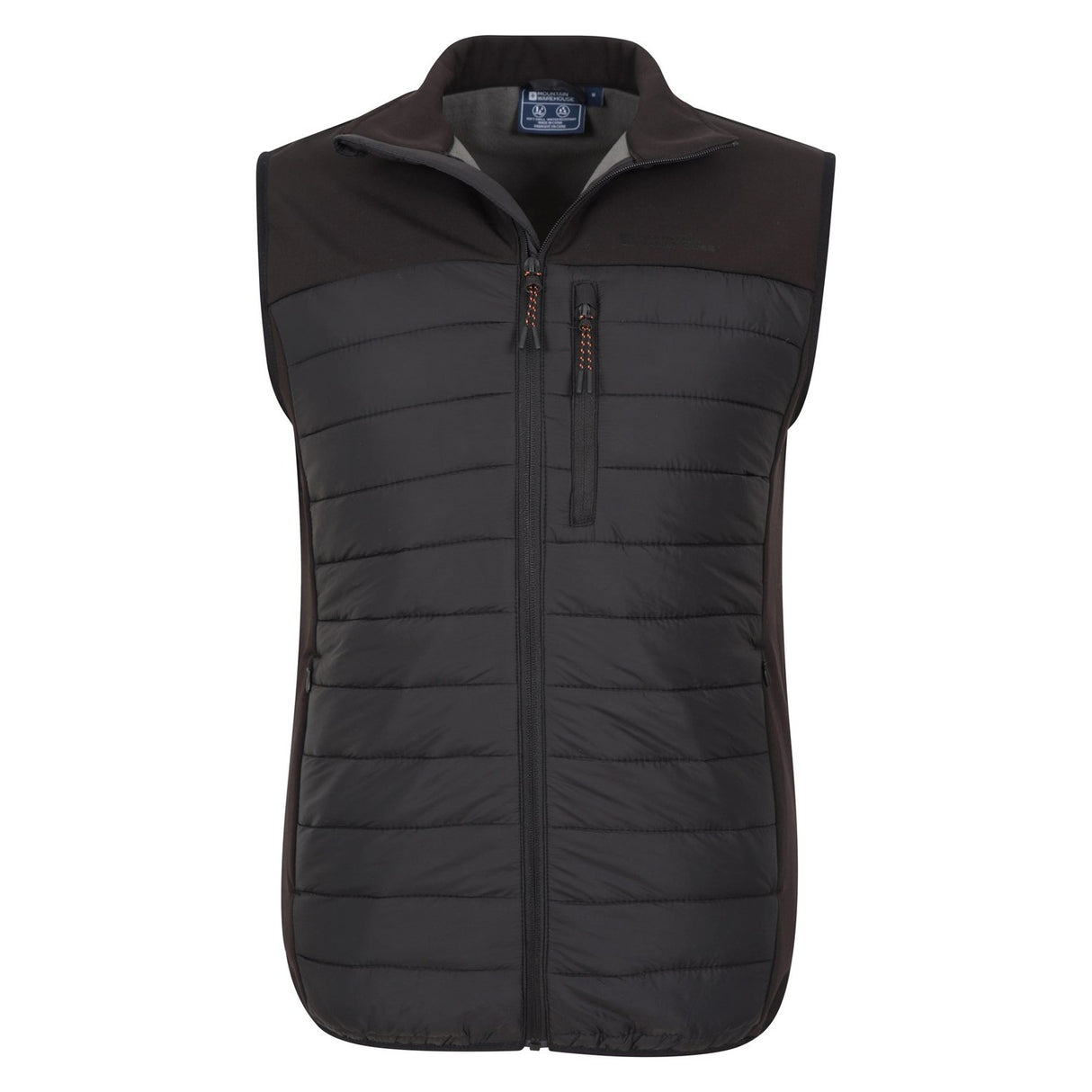 Mountain Warehouse Mens Turbine II Hybrid Padded Gilet Black