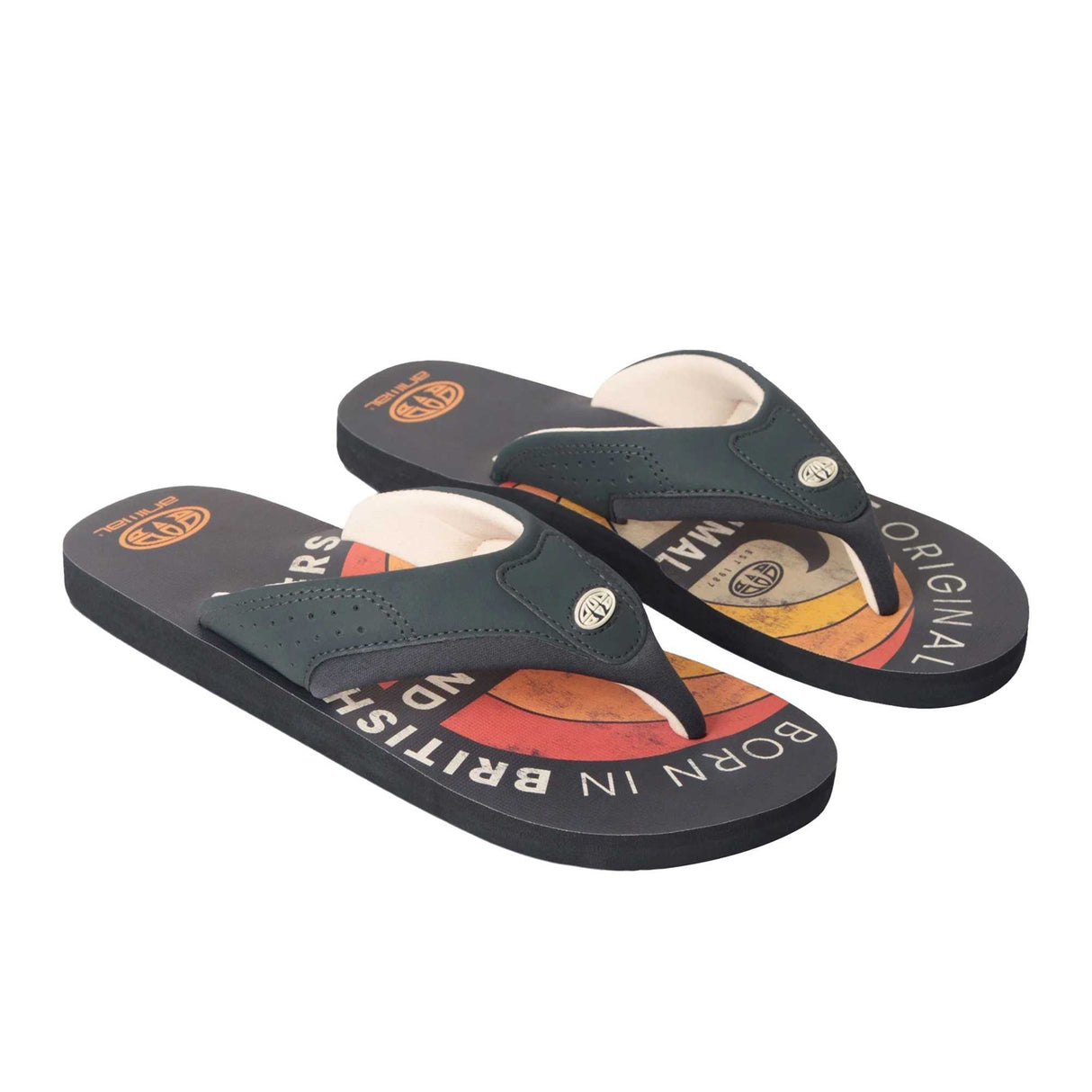 Animal Mens Jekyl Recycled Flip Flop Grey