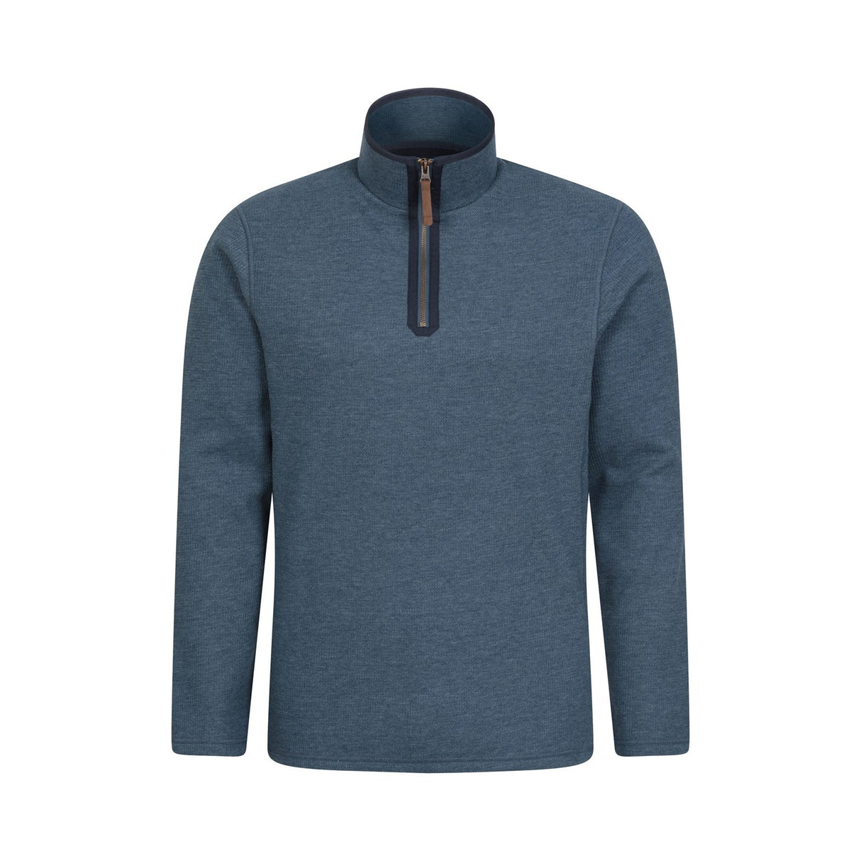 Mountain Warehouse Mens Beta Contrast Zip Top Light Blue