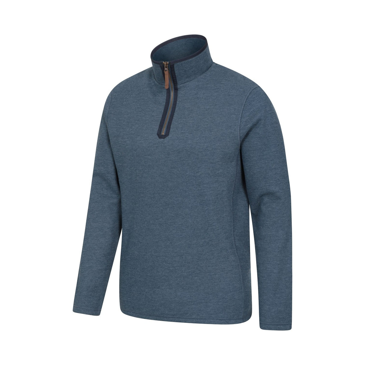 Mountain Warehouse Mens Beta Contrast Zip Top Light Blue