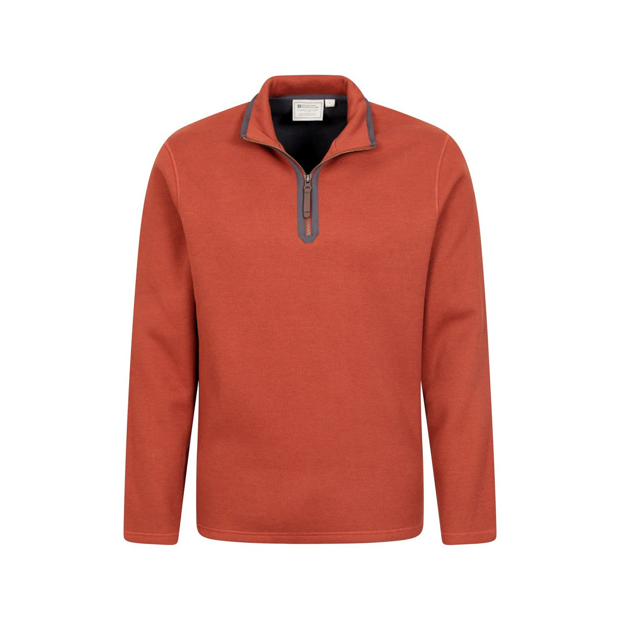 Mountain Warehouse Mens Beta Contrast Zip Top Rust