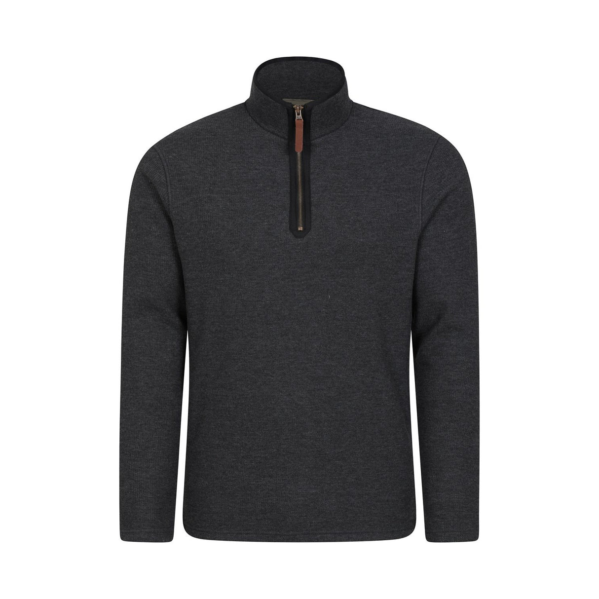 Mountain Warehouse Mens Beta Contrast Zip Top Charcoal